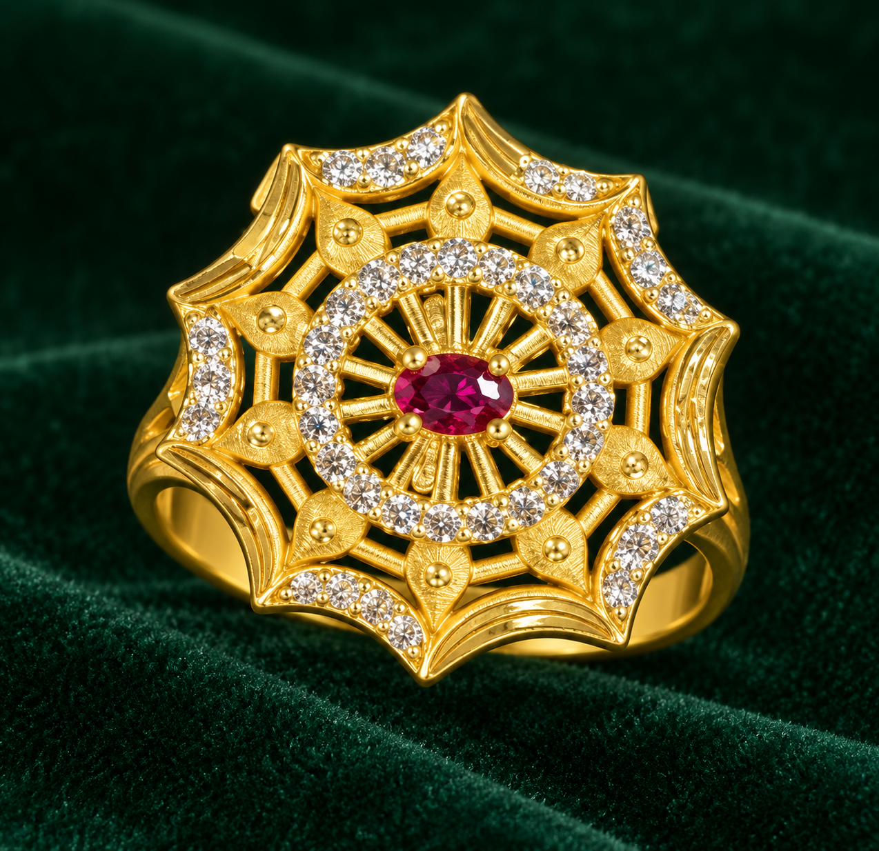 ZERIZEST Web Rosette Ring