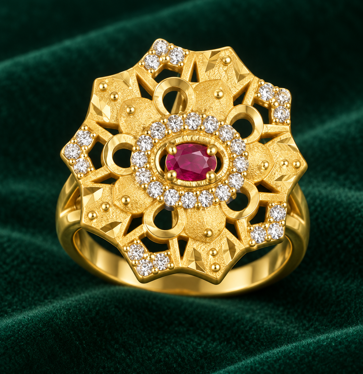 ZERIZEST Star Halo Ring