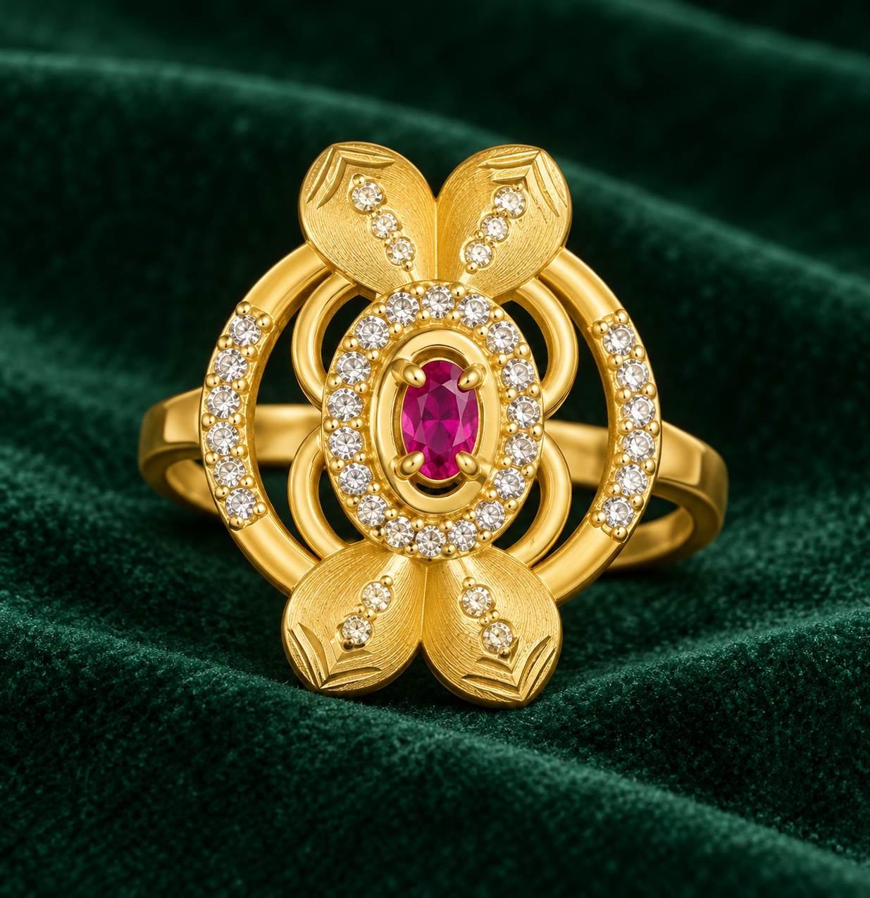 ZERIZEST Oval Petal Ring