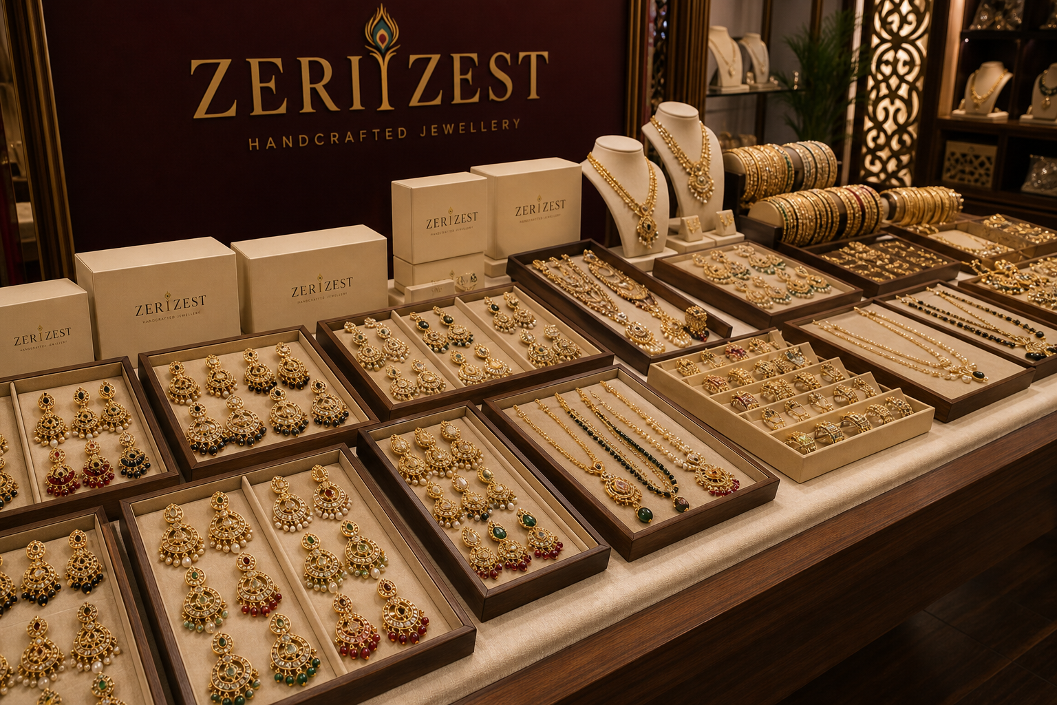ZeriZest wholesale jewellery lots on the atelier table