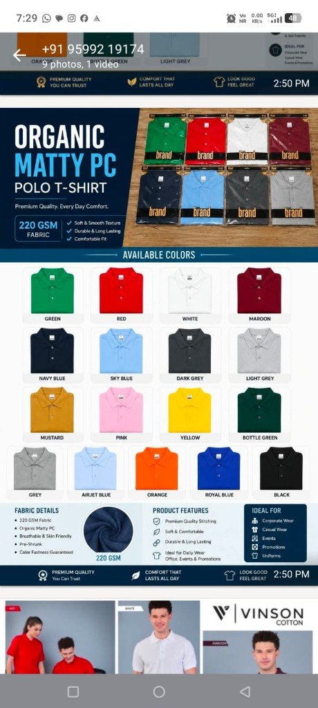 Organic Matty PC Polo T-Shirt